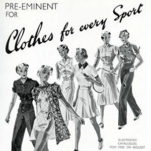 Advert for Lillywhites sports clothing 1937