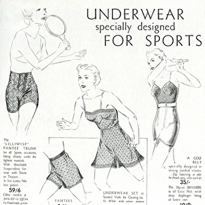 Advert for Lillywhites womens sportswear 1937