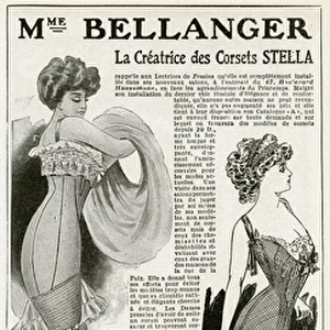 Advert for Madame Bellanger corsetmarker 1909
