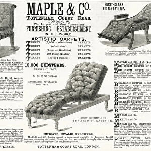 Advert for Maple & Co. reclining chairs 1882