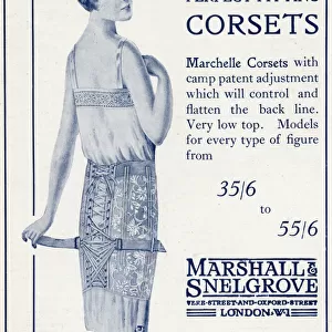 Advert for Marshall & Snelgrove corsets 1925