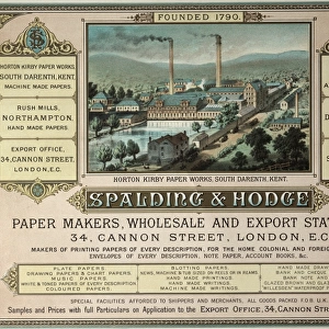 Advertisement for paper manufacturers