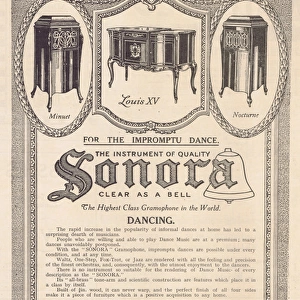 Advert for Sonora, high class gramophone, London 1921