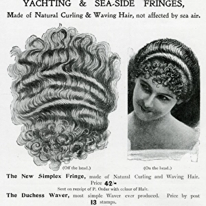 Advert for Unwin & Albert fringes 1898