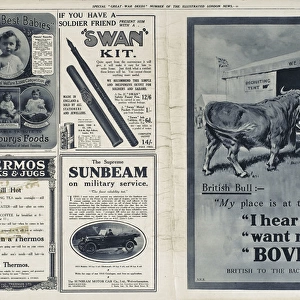Advertisements in Great War Deeds, Illustrated London News