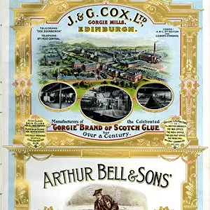 Adverts, J & G Cox Ltd, Arthur Bell & Sons, Scotland