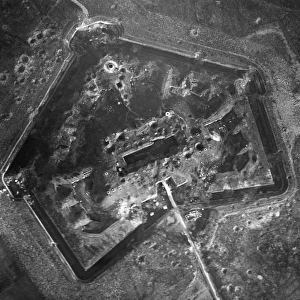 Aerial photograph of Maubeuge fortress, France, WW1