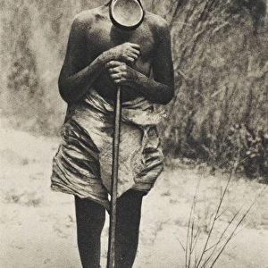 African man with lip plate