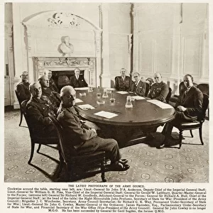 Army Council sitting around table in War Office