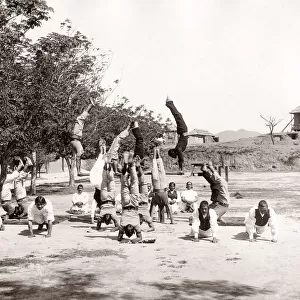 Army gymnastics instructors, Hong Kong, 1907