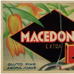 Art Deco postcard - Macedonia Cigarettes - Amos Scorzon