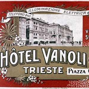 Art Nouveau Italian advertisement for The Hotel Vanoli