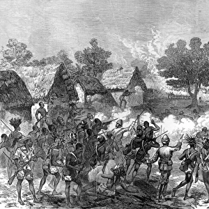 The Ashanti War (1873-74) - Storming a village