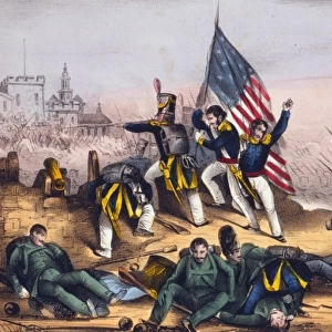 Attack on Chapultepec, Sept. 13th 1847--Mexicans routed with