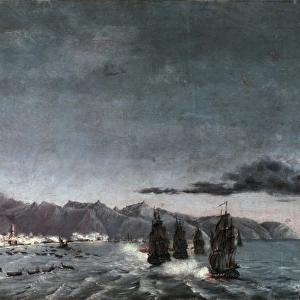 Attack from the English fleet led by the Admiral