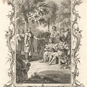 Augustine preaching to King Ethelbert and Queen Bertha
