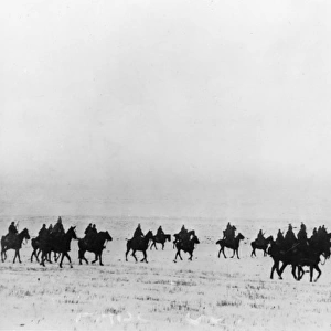 Austrian cavalry in the snow, WW1
