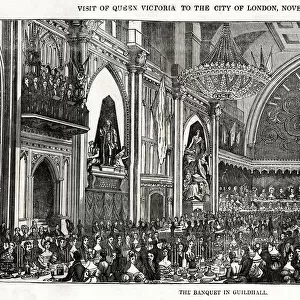 Banquet for Queen Victoria at the Guildhall, London, 1837