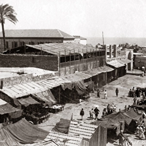 Bazaar at Jaffa, Palestine (Israel) circa 1880s