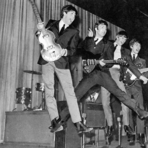 The Beatles rehearsing for the Royal Variety Performance