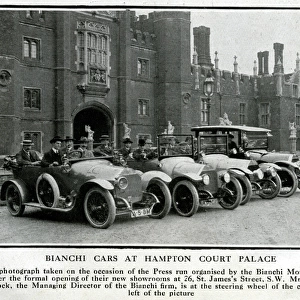 Bianchi cars at Hampton Court Palace, London