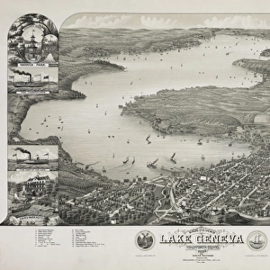 Birds eye view of Lake Geneva, Walworth Co. Wis. 1882