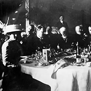 Bleriot and Shackleton and others at a dinner