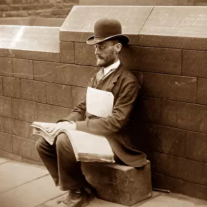 A blind bible reader, Victorian period