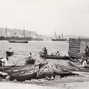 Boatmen on the Bosphorous, Istanbul, Turkey