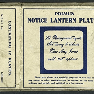 Box, Primus notice lantern plates