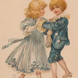 Boy and girl dancing