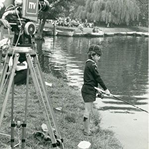 Boy Scout fishing, Longridge Centre