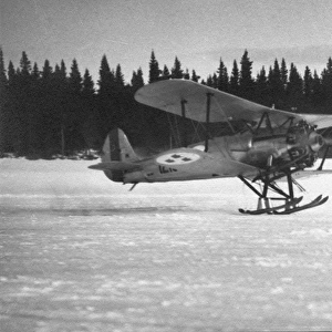 Bristol Bulldog II of the Swedish Air Force on skis