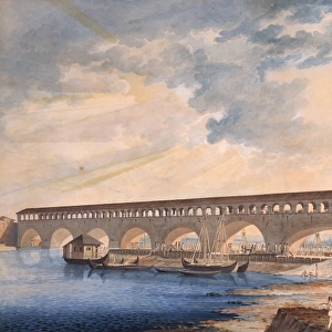 Building of the Bridge at Canaro, by Sanucca