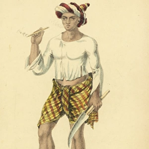 Burmese man with cheroot (cigar)