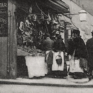 Butchers stall, East End of London