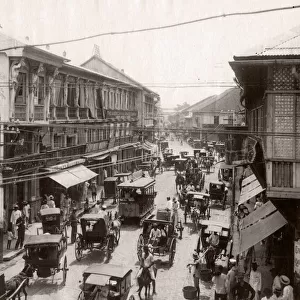 c. 1880s South East Asia - Philippines - street in Manila