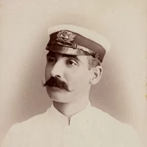 Cabinet photograph - Royal Navy Officer stationed in India