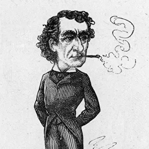 Caricature of the actor Edwin Booth