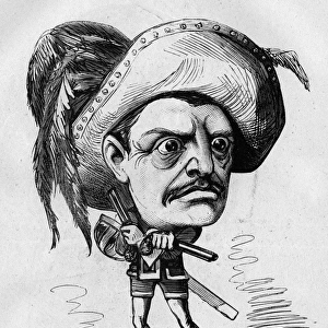 Caricature of Montagu Williams, actor, playwright and lawyer