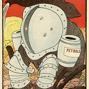 Cartoon, Elephants in armour, WW1