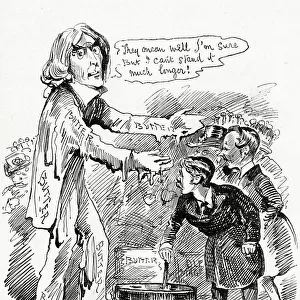 Cartoon, Henry Irving being buttered up