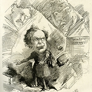 Cartoon, John Lawrence Toole as Hamlet