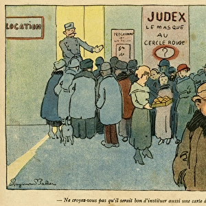 Cartoon, Rationing for the cinema? WW1