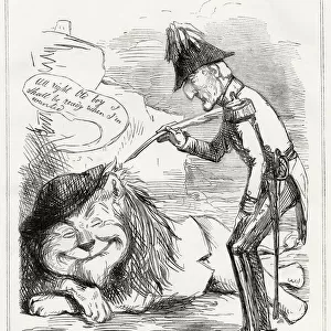 Cartoon, Wellington Stirring Up the British Lion