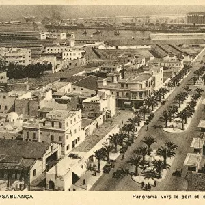 Casablanca, Morocco - Panorama including the Port