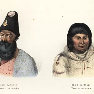 Caucasian and Mongolian men