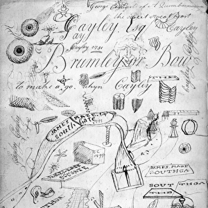Cayley exercise book inside front cover