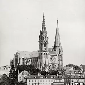 Chartres Cathedral, France, the spires