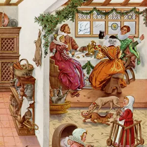 Christmas Dinner in an Elizabethan Home by Pauline Baynes
